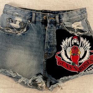 Zara Guns N Roses Shorts